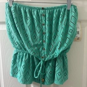 NWT Rewind Green Mesh Tube Top